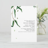 Invitation Mariage Botanique de Feuilles d'Eucalyptus Rustiqu (Debout devant)