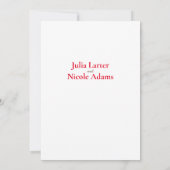 Invitation Mariage botanique de forêt tropicale à l'Hibiscus (Dos)