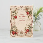 Invitation Mariage Botanique de Fraise Victorien (Debout devant)