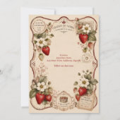 Invitation Mariage Botanique de Fraise Victorien (Dos)