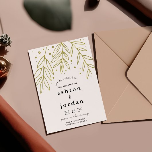 Invitation Mariage botanique de Green Sprigs