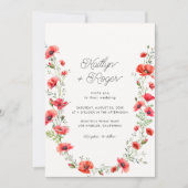 Invitation Mariage botanique de la fleur de printemps du pavo (Devant)