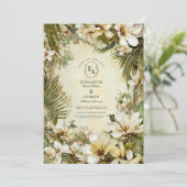 Invitation Mariage botanique de la verdure des bois (Debout devant)