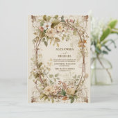 Invitation Mariage botanique de l'oasis de palmier séché (Debout devant)