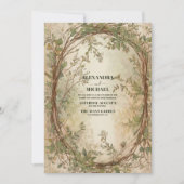 Invitation Mariage botanique de l'oasis de palmier séché (Devant)
