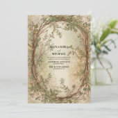 Invitation Mariage botanique de l'oasis de palmier séché (Debout devant)