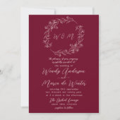 Invitation Mariage botanique de Paprika et Oyster Pink Boho (Devant)