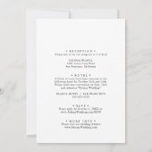 Invitation Mariage Botanique de Prairie Rustique Recto & Vers (Dos)