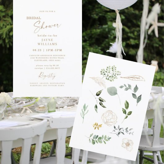 Invitation Mariage botanique de printemps