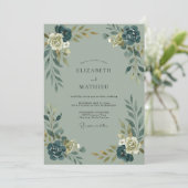 Invitation Mariage Botanique de Sage Humeur (Debout devant)