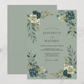 Invitation Mariage Botanique de Sage Humeur (Devant / Derrière)
