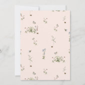 Invitation Mariage botanique de verdure de fleur sauvage (Dos)