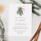 Invitation Mariage botanique d'hiver