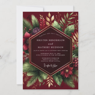 Invitation Mariage Botanique d'Hiver en Bourgogne