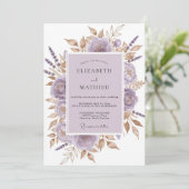 Invitation Mariage Botanique Divine Lavande (Debout devant)