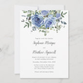 Invitation Mariage botanique Dusty Blue Eucalyptus (Devant)