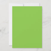 Invitation Mariage Botanique Éclatant Vert Citron (Dos)