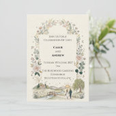 Invitation Mariage Botanique Écossais (Debout devant)