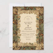 Invitation Mariage Botanique Élégant en Forêt (Devant)