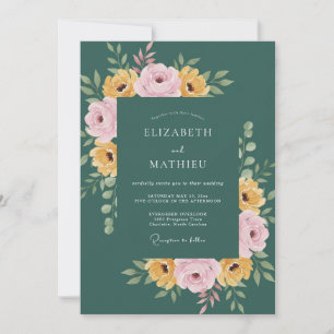 Invitation Mariage Botanique Enchanté de Teal