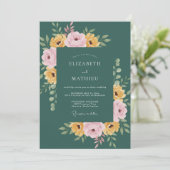 Invitation Mariage Botanique Enchanté de Teal (Debout devant)