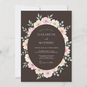 Invitation Mariage Botanique Espresso Luxuriant