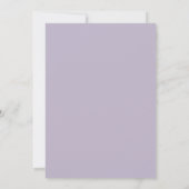 Invitation Mariage Botanique Éthéré au Lilas (Dos)