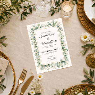 Invitation Mariage Botanique Eucalyptus