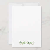 Invitation Mariage Botanique Eucalyptus Green Gold Frame W (Dos)