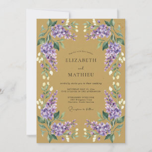 Invitation Mariage Botanique Fantaisie Lilas
