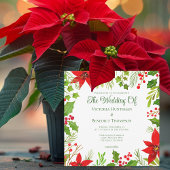 Invitation Mariage botanique Festive Red Green Christmas