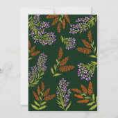 Invitation Mariage Botanique Fleur de Lilas Colorée (Dos)