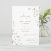 Invitation Mariage botanique Fleur sauvage (Debout devant)