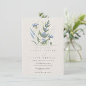 Invitation Mariage botanique Fleur sauvage d'été (Debout devant)