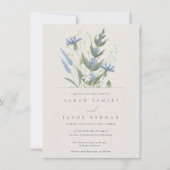 Invitation Mariage botanique Fleur sauvage d'été (Devant)