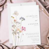 Mariage Botanique Fleur Sauvage Pressée Bohème Min
