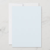 Invitation Mariage Botanique Fleurissant Bleu Clair (Dos)