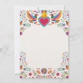 Invitation Mariage Botanique Fleurs Colorées Fiesta Espagnol (Dos)
