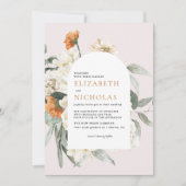 Invitation Mariage botanique floral Boho (Devant)