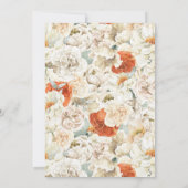 Invitation Mariage botanique floral Boho (Dos)
