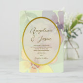 Invitation Mariage botanique floral Boho (Debout devant)