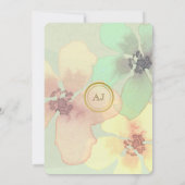 Invitation Mariage botanique floral Boho (Dos)