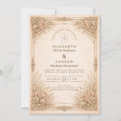 Invitation Mariage Botanique Floral de Luxe Rustique (Devant)