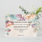 Invitation Mariage BOTANIQUE FLORAL DE PRINTEMPS (Debout devant)