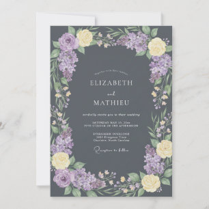 Invitation Mariage Botanique Floral Lavande