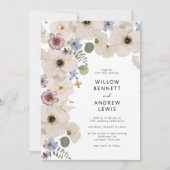 Invitation Mariage botanique floral moderne (Devant)