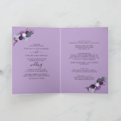 Invitation Mariage botanique floral tout-en-un au lilas viole (Intérieur)