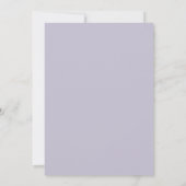 Invitation Mariage Botanique Foncé de Lilas (Dos)