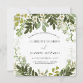 Invitation Mariage botanique Geen Feuille Timeles (Devant)