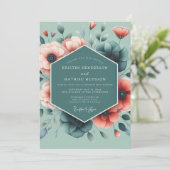 Invitation Mariage Botanique Gras Pistache (Debout devant)